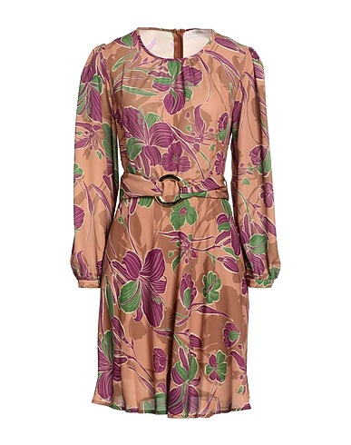 KARTIKA Kurzes Kleid Kamel 100% Polyester