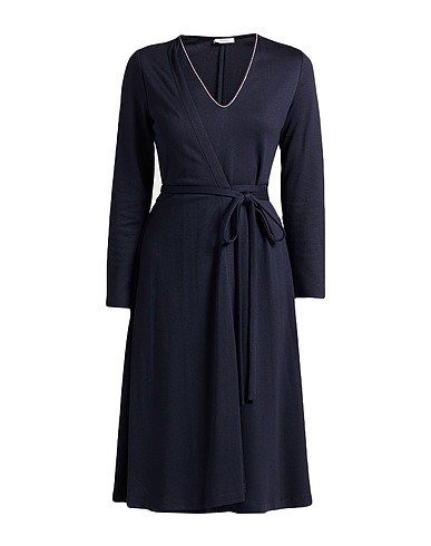 PESERICO Midi dress Midnight blue 78% Viscose, 14% Virgin Wool, 8% Polyamide