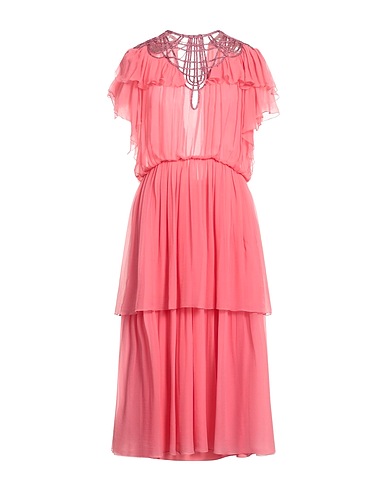 ALBERTA FERRETTI Midi dress Pink 100% Silk, Acetate, Elastane