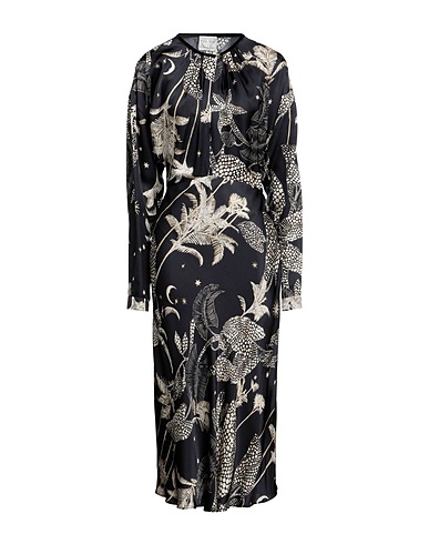 FORTE_FORTE Long dress Charcoal 100% Viscose