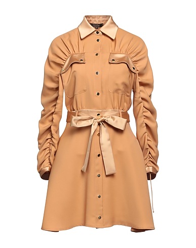 EUREKA by BABYLON Shirt dress Camel 96% Polyamide, 4% Elastane