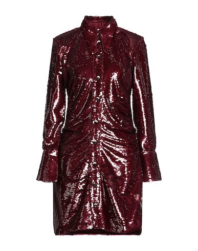 GANNI Elegant dress Burgundy 100% Polyester
