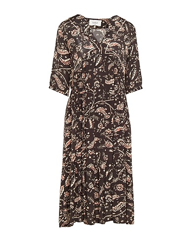BA&SH Robe chemise Chocolat 100% Viscose