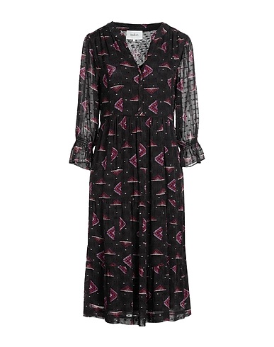 BA&SH Midi dress Dark brown 100% Viscose