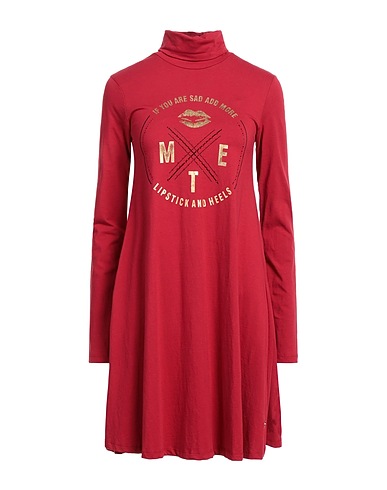 MET JEANS Short dress Garnet 100% Cotton