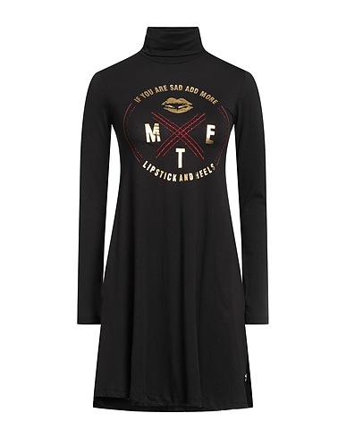 MET JEANS Short dress Black 100% Cotton