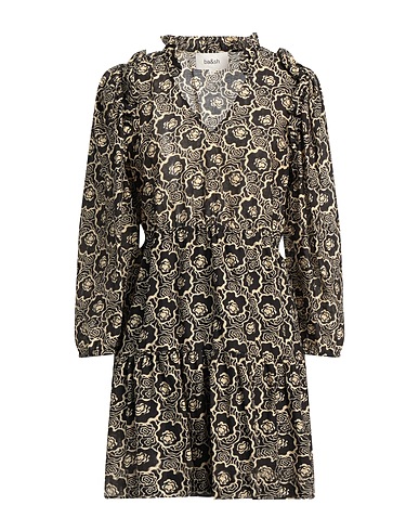 BA&SH Short dress Dark brown 74% Lyocell, 21% Polyamide, 5% Linen