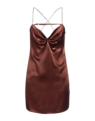 ISABELLE BLANCHE Paris Short dress Brown 75% Acetate, 25% Polyester