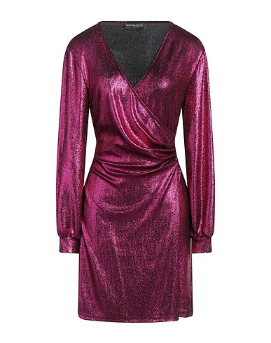 VANESSA SCOTT Sequin dress Fuchsia 86% Nylon, 9% Metallic fiber, 5% Elastane