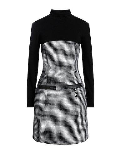 GAëLLE Paris Kurzes Kleid Schwarz 44% Andere Fasern, 34% Wolle, 15% Polyester, 6% Acryl, 1% Elastan