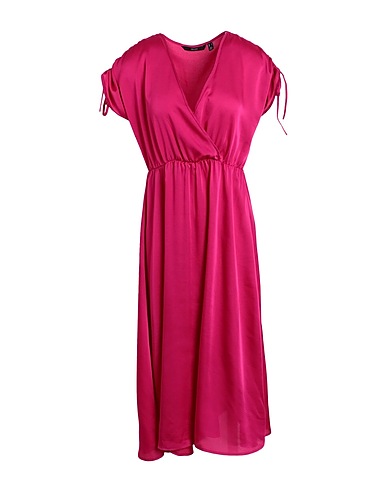 VERO MODA Midi dress Fuchsia 100% Polyester
