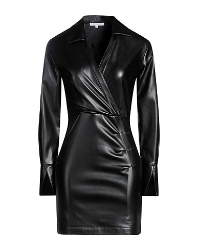 PATRIZIA PEPE Hemdkleid Schwarz 100% Polyurethan, Polyester