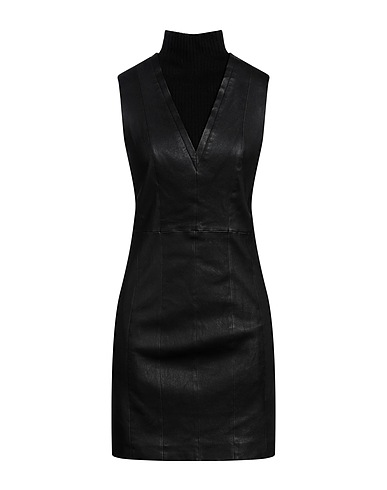 THEORY Sheath dress Black 100% Lambskin, Merino Wool, Polyacrylic, Elastane, Polyester