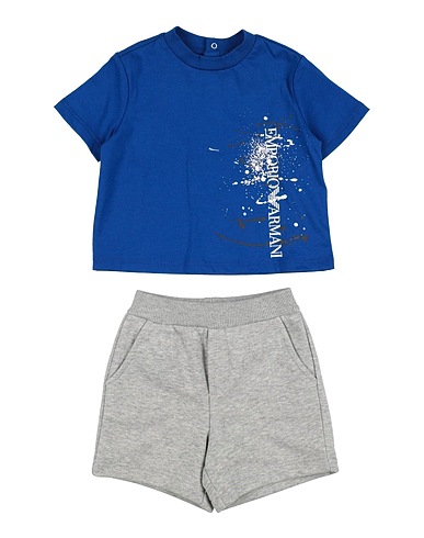 EMPORIO ARMANI Completo Baby  Blu 100% Cotone, Poliestere