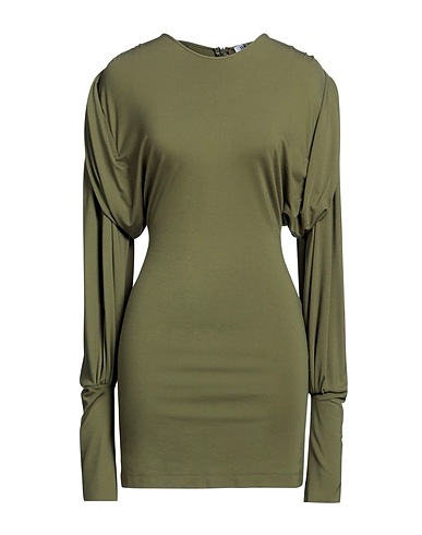 THE ATTICO Vestito corto Verde militare 60% Rayon, 31% Poliammide, 9% Elastan