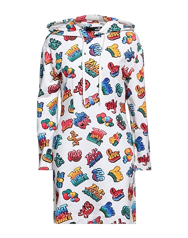 LOVE MOSCHINO Short dress White 95% Cotton, 5% Elastane