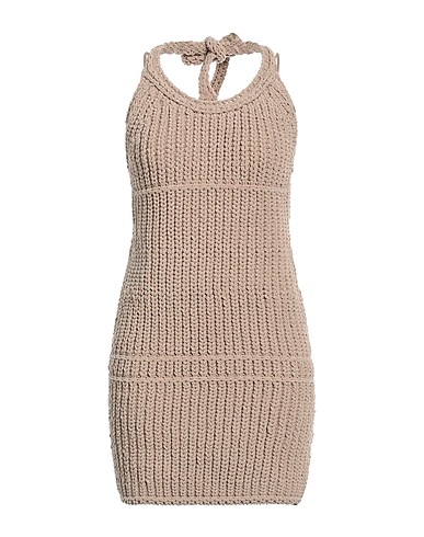 JACQUEMUS Short dress Beige 100% Polyamide