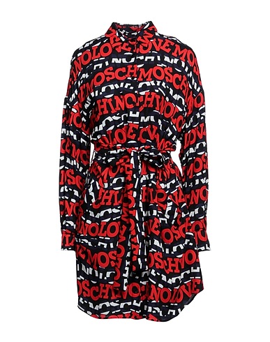 LOVE MOSCHINO Shirt dress Black 100% Viscose