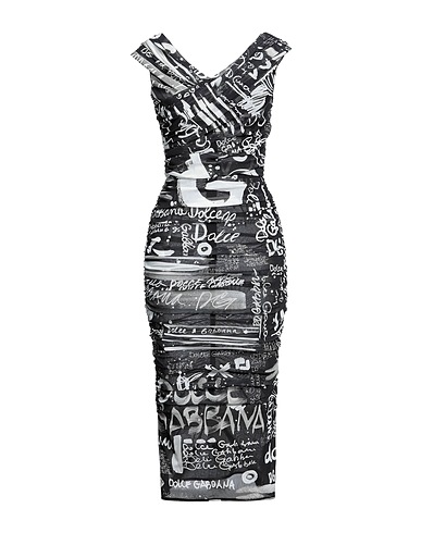 DOLCE&GABBANA Midi dress Black 80% Polyamide, 20% Elastane
