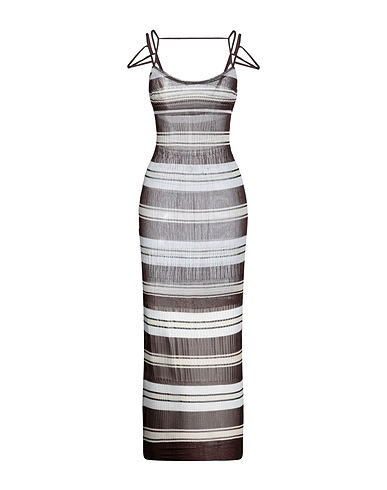 JACQUEMUS Long dress Dark brown 70% Recycled polyamide, 30% Polyamide