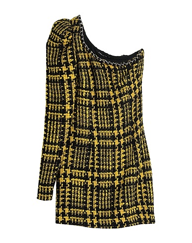 AMEN Short dress Yellow 50% Acrylic, 33% Wool, 17% Polyester