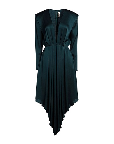 ALEXANDRE VAUTHIER Midi dress Deep teal 74% Acetate, 26% Silk