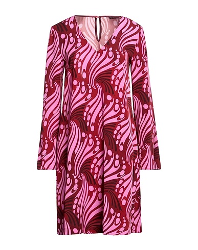 MALÌPARMI Vestito corto Bordeaux 94% Poliestere, 6% Elastan