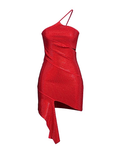 ANDREĀDAMO Short dress Red 88% Viscose, 12% Polyester