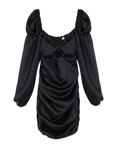FACE TO FACE STYLE Short dress Black 100% PES - Polyethersulfone