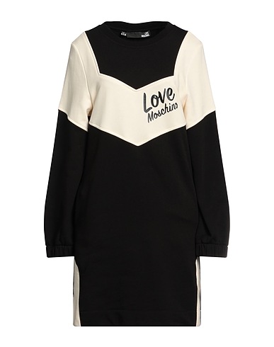 LOVE MOSCHINO Vestito corto Nero 100% Cotone