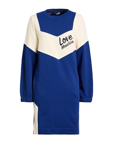 LOVE MOSCHINO Short dress Blue 100% Cotton