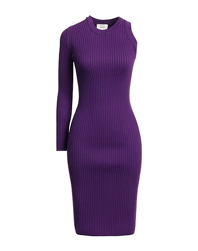VICOLO Midi dress Plum 70% Viscose, 30% Polyester