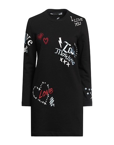LOVE MOSCHINO Short dress Black 100% Cotton