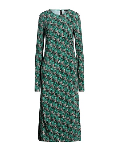 MALÌPARMI Long dress Green 92% Viscose, 8% Elastane