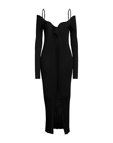 PHILOSOPHY di LORENZO SERAFINI Midi dress Black 50% Lyocell, 50% Virgin Wool, Polyamide, Elastane