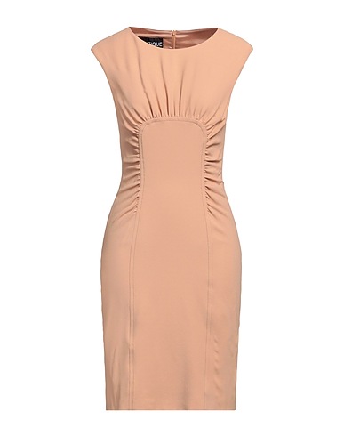 BOUTIQUE MOSCHINO Sheath dress Camel 53% Acetate, 47% Viscose