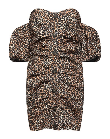 PINKO Short dress Camel 100% Cotton