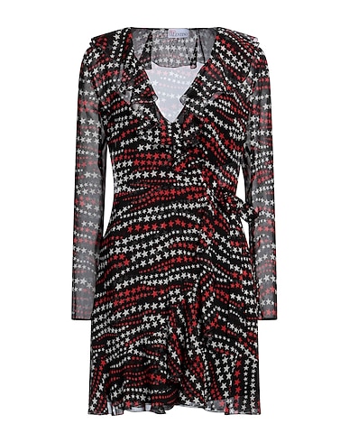REDValentino Vestito corto Nero 100% Seta