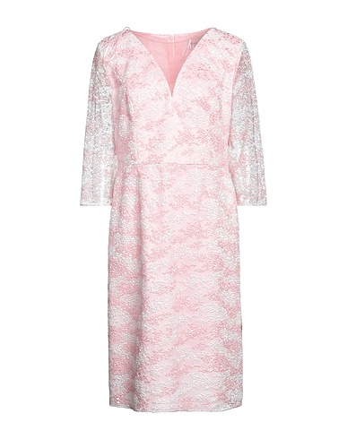 MARIA COCA Vestito midi Rosa 60% Poliestere, 40% Rayon