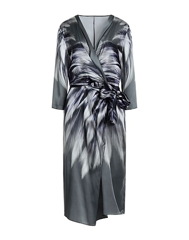 ALBERTA FERRETTI Midi dress Sage green 92% Silk, 8% Elastane