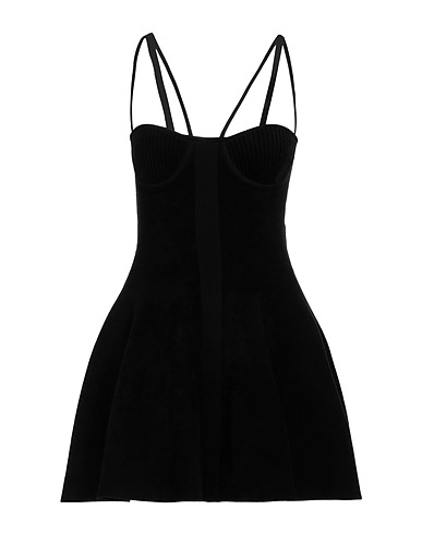 BALMAIN Short dress Black 66% Viscose, 25% Polyamide, 8% Polyester, 1% Elastane
