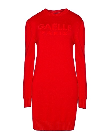 GAëLLE Paris Vestito corto Rosso 50% Lana, 50% Acrilico