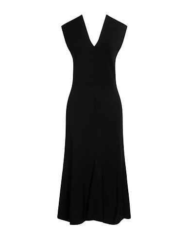 VICTORIA BECKHAM Midi dress Black 91% Viscose, 8% Polyamide, 1% Elastane