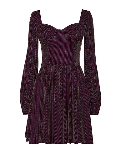FLAVIA MARDI Vestito corto Nero 80% Poliammide, 14% Fibra di metallo, 6% Elastan