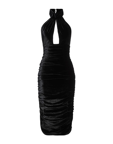 BLUMARINE Midi dress Black 74% Viscose, 23% Silk, 3% Elastane