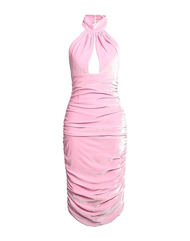 BLUMARINE Midi dress Pink 74% Viscose, 23% Silk, 3% Elastane