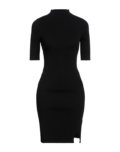 ACCO STUDIOS Vestito midi Nero 70% Viscosa, 30% Poliestere