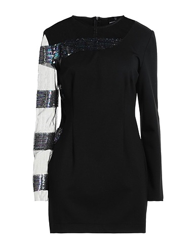 GABRIELE FIORUCCI BUCCIARELLI Short dress Black 96% Viscose, 4% Elastane