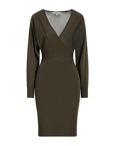 KORALLINE Short dress Military green 65% Viscose, 35% Polyamide