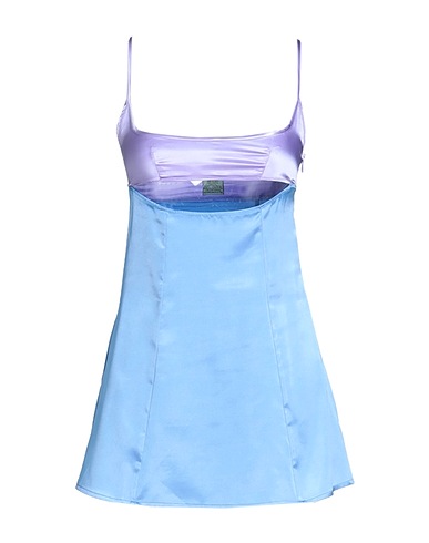 NOT AFTER TEN Short dress Sky blue 97% Polyester, 3% Elastane